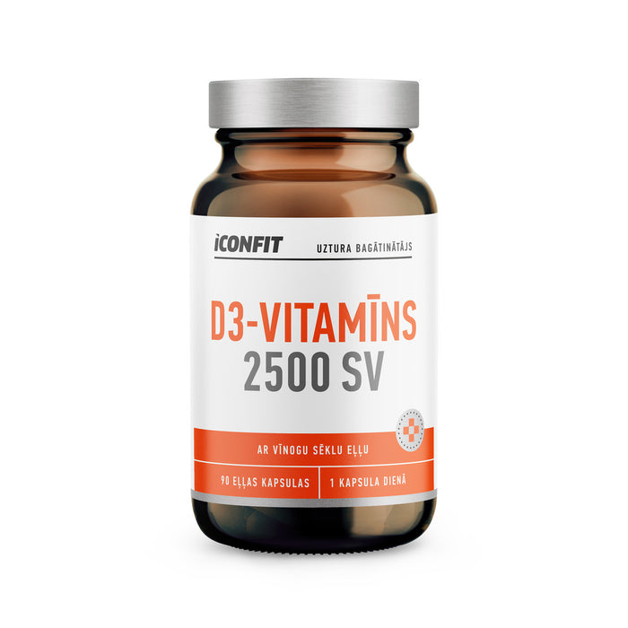 ICONFIT Vitamīns D3 2500SV (90 Oil Capsules) - LV