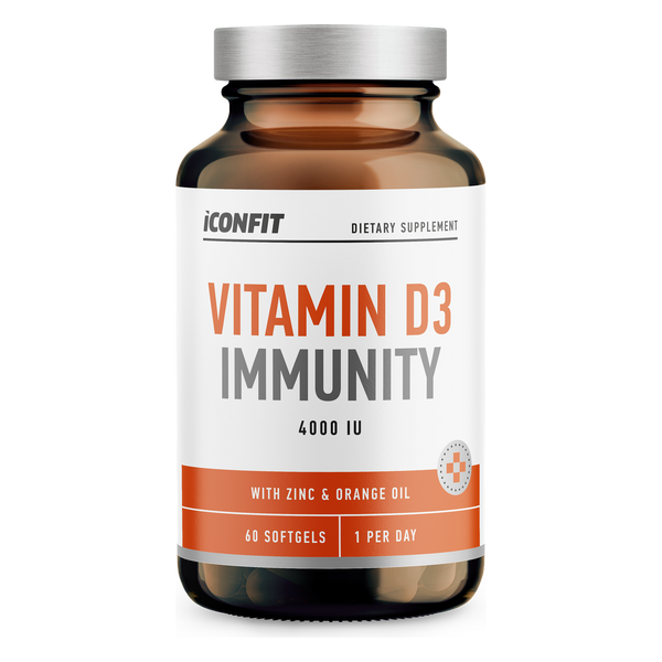 ICONFIT Vitamin D3 für die normale Funktion des Immunsystems 4000 IU (60 Kapseln)