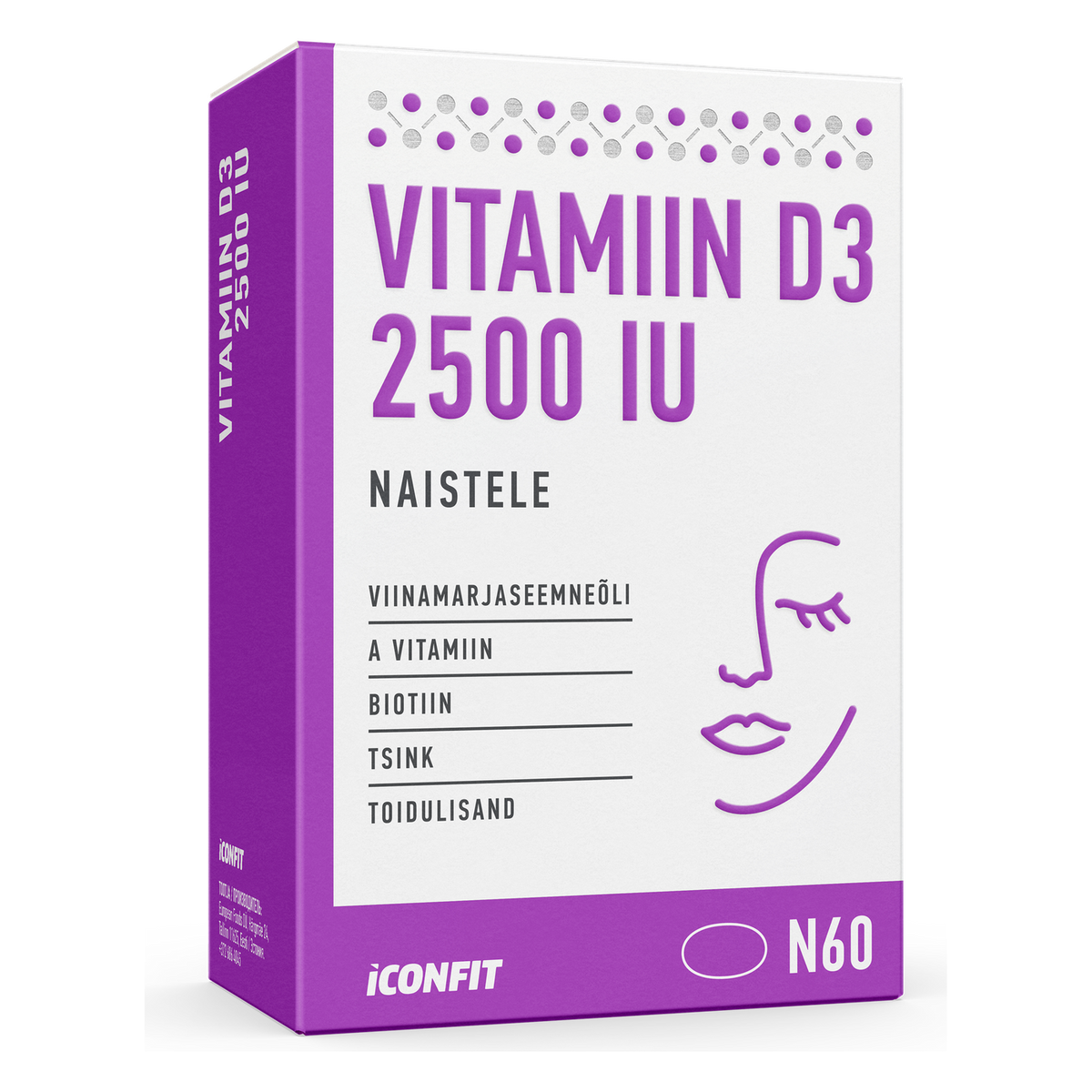 ICONFIT Vitamin D3 für Frauen 2500 IU (60 Kapseln)